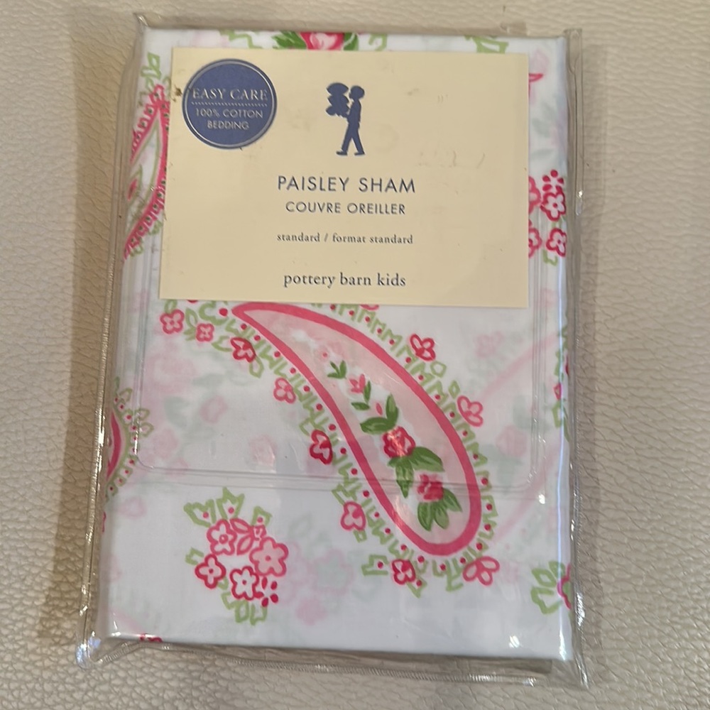 Pottery barn Kids NWT Paisley Sham Standard + 1 Very Gently Used!! - Picture 3 of 6